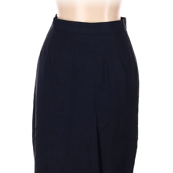 Doncaster Solid Blue Casual Skirt, 10 - Picture 1 of 2